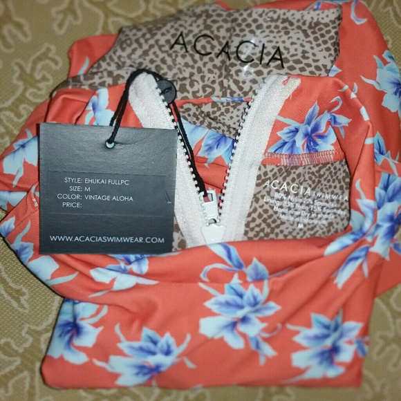 New acacia vintage aloha ehukai rashguard M fullpc - Picture 5 of 9